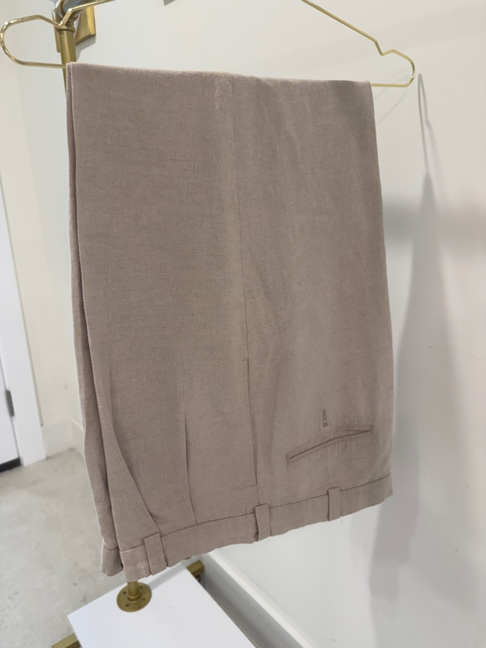 Perry Ellis linen Men's Beige Dress Trousers size36/32 - Picture 6 of 6